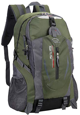 CreoQIJI Sport Bag Wasserdicht Outdoor-Sport wandern Camping-Reise-Rucksack Sporttasche Laptopfach (Army Green, One Size)