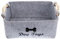 OHPHCALL Pet Toy Aufbewahrungskorb Aus Filz Mit Holzgriffen Multifunktionale Organizer-box Für Hundespielzeug Haustierkleidung Und Futter Für Wohnzimmer Und Schlafzimmer