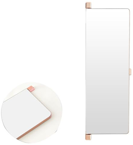 FLIPP Miroir Mural Pleine Longueur, Miroir Mural for Armoire, Peu encombrant, adapté à la Chambre à Coucher, au vestiaire(Rose Gold,80x35cm)