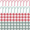 Yardwe 80 Stück Zuckerstangen Weihnachtsbaum Candy Cane Pfefferminz Bonbons Weihnachten (Rot und Grün)