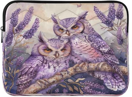 Laptoptasche mit Eulen-Motiv, schlanke Hülle, Laptop-Hülle, wasserdicht, Laptophülle für Damen