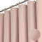 BTTN 182 x 200cm Long Shower Curtain, Long Mould Proof Resistant Heavy Duty Fabric Wet Room Shower Curtains, Durable and Washable, Waterproof Weighted Cloth Shower Curtain Set with 12 Hooks, Blush