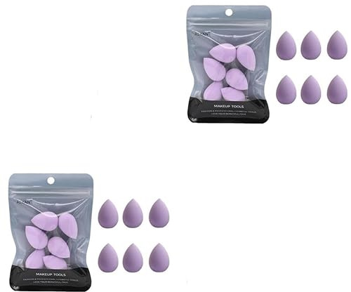 12Pcs Mini Makeup Sponge Small Beauty Sponge Blender Set for Foundation, Powder, Concealer Highlight,and Eye Shadow, Purple