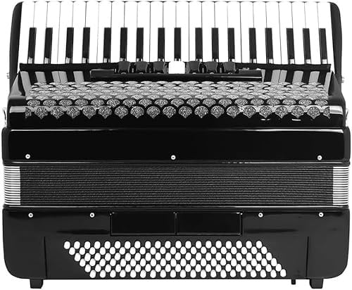 Akkordeon Für Erwachsene, 120 Bässe 41 Tasten Professiol Tasteninstrumente Akkordeon Mit Riemen Akkordeontasche, Für Performae, Unterricht, Black