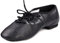 DANCEYOU Jazzschuhe mit Schnürsenkel mit Geteilte Sohle Tanzschuhe aus Feinem Leder für Kinder und Erwachsene Schwarz Herstellergröße 37 / EU 36