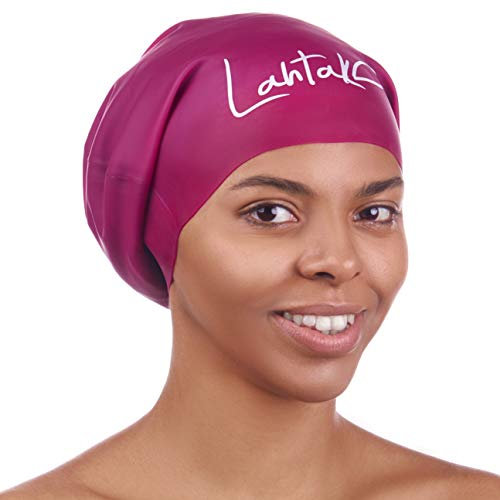 Schwimmkappe – Bademütze – Schwimmhaube – extra groß für Damen Herren Lange Haare – für Mädchen Junge (Windsor Wine L)
