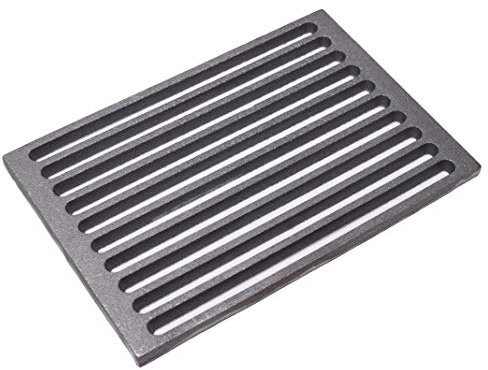 Fonderia Bongiovanni | Griglia in Ghisa | Griglia per Camino | Stufa Pellet | Barbecue Fondello per Cenere | (cm 30x20,6x1)