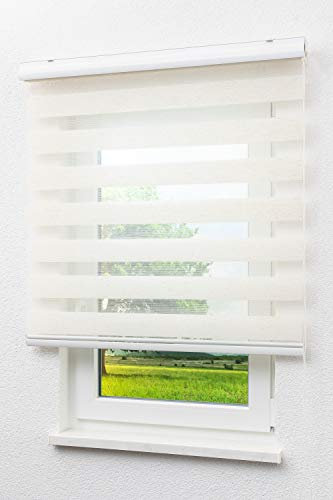 LYSEL - Qualitätsdoppelrollo Leinen, (B x H) 220cm x 175cm in beige/Leinen
