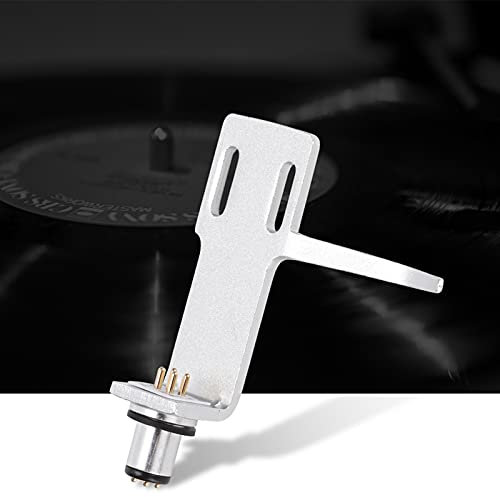 Phono Holder, Turntable Phonograph Player Headshell High-end Phono Cartridge Headshell Record Player Kit(Silver)