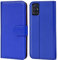 Verco Handyhülle für Galaxy A51 Hülle, Klapphülle für Samsung Galaxy A51 Tasche PU Leder Flip Case Brieftasche, Blau