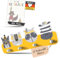 Kindsblick ® Indianer Kindergarderobe in Senfgelb inkl. niedlichem A4 Poster - Garderobe Kinder Edition mit 4 Haken - Wunderschöne Kinder Garderoben Deko - Kinder Garderobe Maße (38 x 15 x 1 cm)
