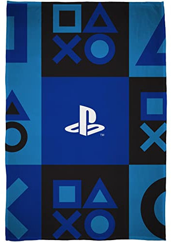 PlayStation Coperta in pile per letto, motivo a quadri, super morbida, perfetta per qualsiasi camera da letto, 100 x 150 cm