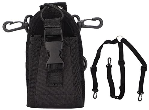 Dpofirs Two-Way Radio Cases, Walkie Talkie Holder Nylon Protective Multi Functional Radio Pouch for Baofeng UV‑5R UV‑8(MSC-20E)