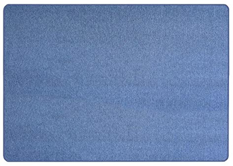 Primaflor Kurzflor Wohnzimmerteppich - Macao, Blau, 160x230 cm, Viele Größen und Farben, Moderner Teppich für Kinderzimmer, Arbeits- und Schlafzimmer, Fußbodenheizung geeigneter Teppichläufer