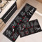 Tayney Schwarze Küchenteppiche und Matten, rutschfest, waschbar, 2er-Set, rotes Liebesherz, My Sweet Home, Küchenläufer, Teppich, moderner Spruch, Kritzeleien, Matten für Küche, Bodendekoration
