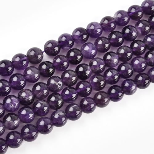 Genuine Amethyst Beads Round 12mm Semi Precious Gemstone Beads for Jewelry Making 32pcs