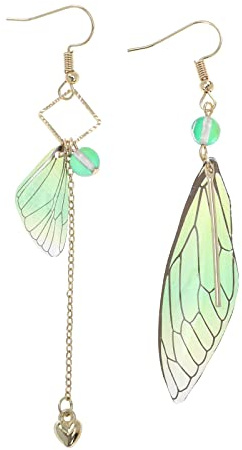 USHOBE Boucles D' oreilles de Papillon de Fée Boucles D' oreilles D' aile Papillon Ailes de Libellule Boucles D' oreilles Enracine