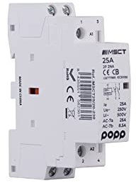POPP® Electric Contactor del hogar serie MSCT 2 polos 25A 2NA dos normalmente abiertos 220V/230V Voltaje de la bobina 35 mm Montaje en riel DIN