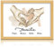 Milaboo® Familienposter personalisiert Herzhände A4 I besonderes Geschenk zur Geburt, Taufe, Mama, Papa, Oma und Opa I (4 Hände beige Ohne Bilderrahmen)