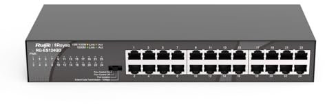 Rouijie Networks RG-ES124GD Switch desktop non gestito con custodia in acciaio a 24 porte 10/100/1000Mbps