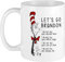 SIYON Lets Go Brandon, Cat in the Hat Funny Red Hat Trump Coffee Mug 11 Oz Drink Cup