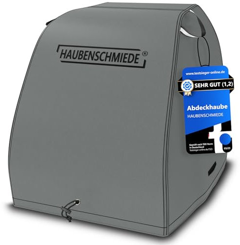 HAUBENSCHMIEDE® Premium Abdeckung-Fahrradanhänger Universal Größe 1-Sitzer Wasserdicht und Sturmsicher | Langlebig Robuste Faltgarage Atmungsaktiv und UV-beständiger Kinderfahrradanhänger-Regenschutz