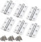 Bwintech 3 Pairs 75 x 50 x 2.0mm(3 inch) Polished Chrome Hinge for Fire Door, Steel Fire Rated Internal Door Hinges, Ball Bearing Hinge for Internal Use in Residential and Commercial Buildings