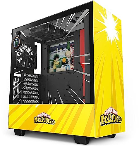NZXT H510i - My Hero Rivals Limited Edition - CA-H510I-MH-RV - Compact ATX Mid Tower PC Gaming Case - Front I/O USB Type-C Port - Tempered Glass Side Panel - Integrated RGB Lighting