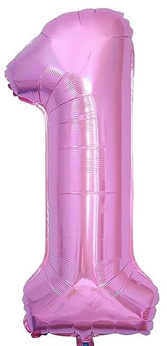 Vthoviwa 40 Pollici Palloncini Numeri 1 Rosa, Pallone 1. 0123456789,10-19,20-25,30,40,50,60,70,80,90 Compleanno Numero Palloncini Foglio, Palloncino 1 Decorazione Festa Supporta Elio