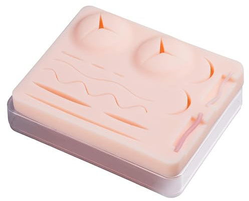 SZEMENTMD Suture Practice Pad 3D Stereoscopic mit Blutgefäßen und vorgeschnittenen Wunden, EMM-TA1 Simulierte Haut für Gefäßnähte, Wundnähte, Muskeloberflächennähte Lehre und Ausbildung