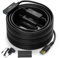 Mygatti 30 metros Cable de extensión activa USB 3.0,USB tipo A 5 Gbps macho a hembra,22 AWG,con 4 amplificadores de señal y enchufe de alimentación de CC,Cable repetidor,con 5 bridas