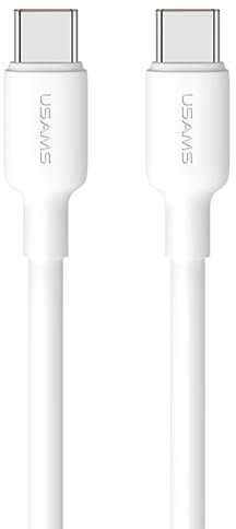 P4Y USB Typ C auf Typ C US-SJ615 U84 Kabel zum Laden und zur Datenübertragung Schnelles Laden PD 100W 5A Datenübertragung 480Mbps Intelligent Chip Material: PVC 3m weiß