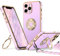 XYZ for iPhone 11 Pro Max Case with Stand, Double Ring Holder for Girls Women, Luxury Cute Bling Protective Phone Cover for iPhone 11 Pro Max, Purple