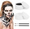 Maquillaje Halloween, 140g Pintura Cara Halloween, Maquillaje Blanco Negro, Pintura de Vampiro Zombie Payaso Fantasmas Esqueleto, Makeup para Teatral Halloween Carnaval Fiesta