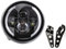 Motorradscheinwerfer Frontscheinwerfer 7,5 Zoll Led Motorrad Stirnlampe für Cafe Racer Bobber Chopper Schwarze Schale