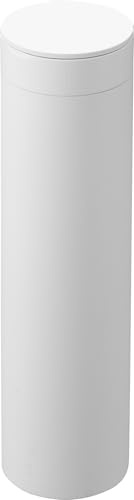 Yamazaki 1828 Tower Tissue Box Round, White, Steel/ABS Resin/Silicone, 6.8 x 6.8 x 25 cm