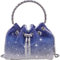 TOPALL Evening Bags for Women,Silver/Gold/Black Glitter Clutch Bags for Women,Rhinestone Bag,Sequin Sparkly Diamante Women's Handbags Purse for Evening Prom Wedding Party Banqueta (Bucket-Blue N)