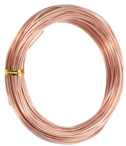 M METERXITY 99.9% Soft Copper Wire, 17 Gauge 49FT Pure Copper Wire for DIY Crafting/Jewelry Making/Gardening Plant/Beading, Craft Wire [1.2mm, 15M]