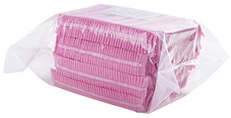 Qianly 100 Einweg Haarnetz Aus Nicht Gewebtem Haar, Kappe, Haarnetz, Staubdicht, Kopfbedeckung, Hut, Rosa