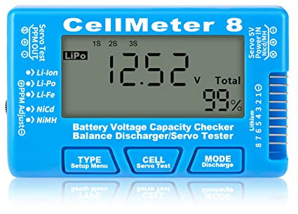 kosingna Digital Battery Checker 8 in 1 Li-ion Battery Tester Lipo LiFe NiMH Voltage Tester