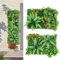 Paneles de Pared Artificial para Plantas 60x40cm,2 paneles de pared de césped artificial,2 Decoración Realista para Interior y Exterior,Placas de Plantas Falsas con Hojas para Pared,Balcón,Jardín