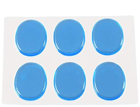 Qusedwey 6pcs/set Snare Drum Mute Pad Drum Damper Gel Pads Snare Drum Muffler Mute Transparent Percussion Instrument Accessories(blue)