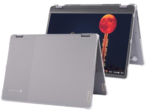 mCover Funda solo compatible con portátiles Chromebook convertible Lenovo IP Flex 5 Chrome 14IAU7 (Plus) 2022-2025 de 14 pulgadas (no compatible con otros modelos Lenovo), transparente