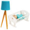 ERINGOGO Lebendige Mini Krippe Puppe Möbel Mini Zubehör Charmante Miniatur Krippe Decor Set