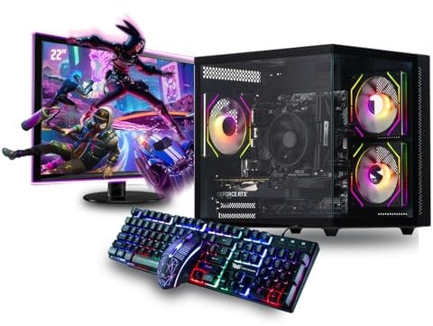 Veno Scorp Gaming PC Bundle - Intel Core i7 2nd Gen NVIDIA GeForce RTX 3050 6GB Graphics Card - 16GB DDR3 Ram - 512GB SSD - 1TB HDD - Wi - Fi - Mini Nemesis 5 ARGB Black
