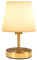 EppieBasic Small Cordless Table Lamp, 5200mAh Battery Operated Rechargeable Lamp, Gold Fabric Shade, 2700K Warm White for Living Room, Gift for Family and Friends