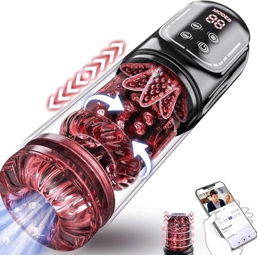 Kismloit Male Masturbator Sex Toys for Men, AI Sync Licking 12s Penis Pump | Upgraded Aqua-Friction Massage 7 Sucking Thrusting Rotating Vibrating Adult Mens Sex Toy, Male Stroker Masterubaters