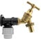 20mm MDPE Wall Flange Kit - Wall Plate Elbow with 1/2 Brass Garden Tap & Barb Hose Fitting - Easy to Install Water Hose Connector for Garden, Backyard, Farmhouse, Irrigation, Water Supply Systems​