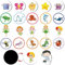 DAWRIS 20 Stück Potty Training Stickers Töpfchentraining Aufkleber Auto Tier-Farbwechsel Töpfchen Für Jungen Und Mädchen Toiletten-Ziel-Töpfchenaufkleber Trainingsaufkleber