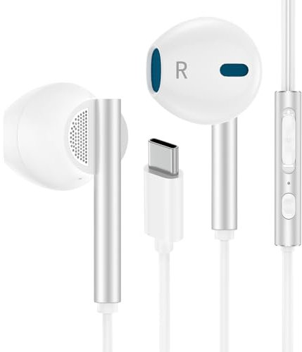 iPhone 16 Kopfhörer kabelgebunden, USB C Ohrhörer für iPhone 16e/16 Pro/16 Pro Max/16 Plus/15/15 Pro/15 Pro Max/15 Plus, Typ C Wired Ohrhörer Ohrhörer für Samsung Galaxy S25 Edge S24 Ultra A56 A36 A26